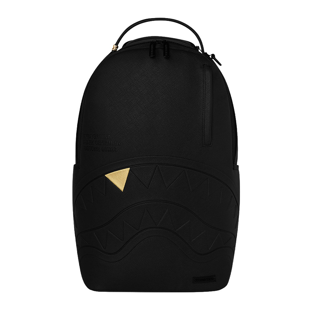 Sprayground Blacked Out Embossed Gold Tooth Backpack