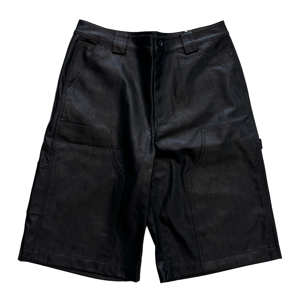 Cult of Individuality Y2K Oversized Leather Shorts