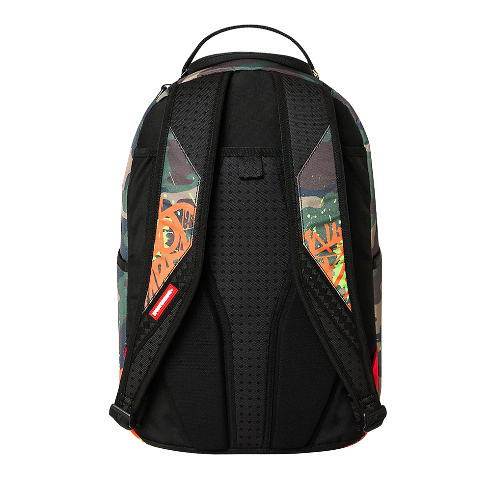 Sprayground 90s Nick Camo With Graffiti DLXSR Backpack