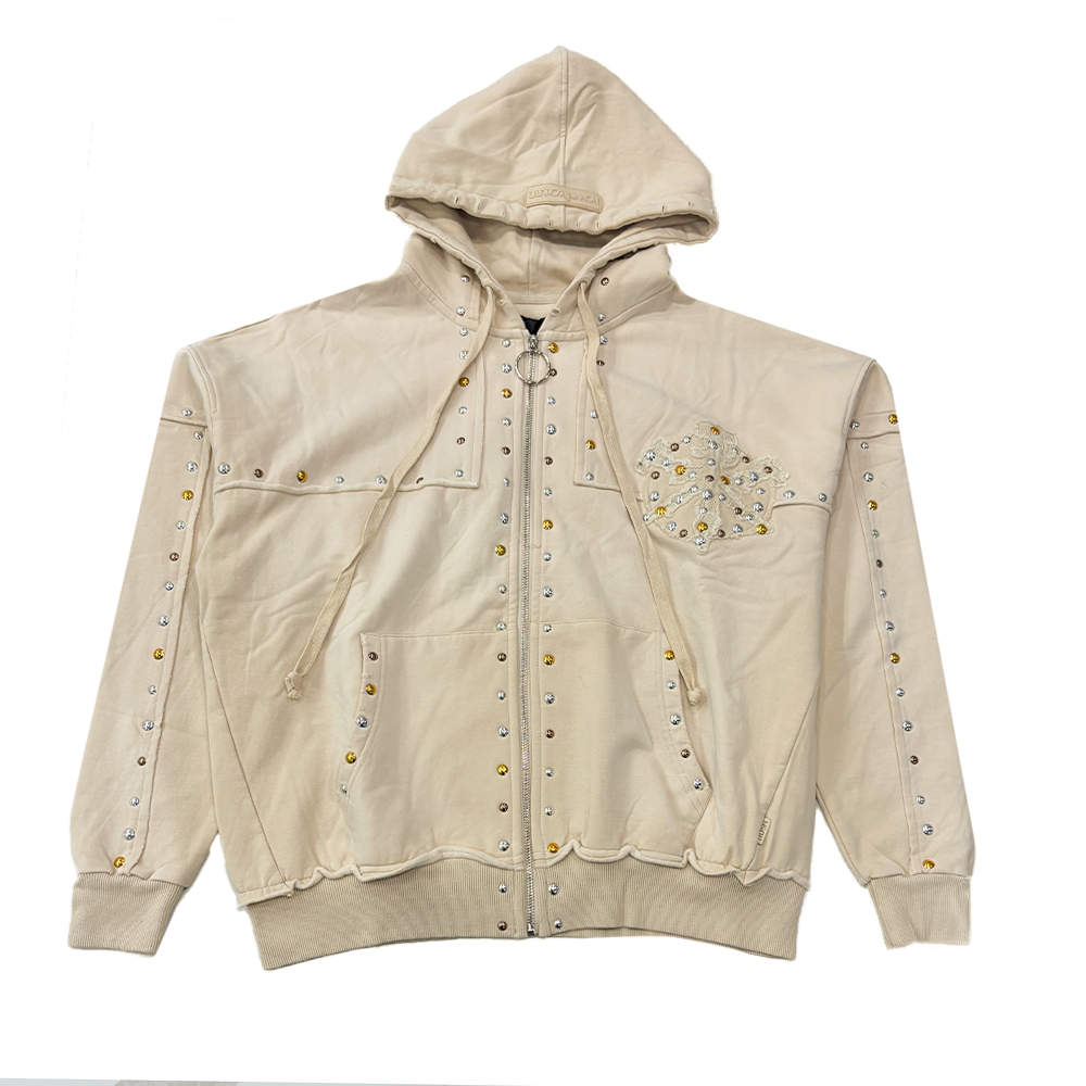 Hudson 585B Studded Metal Oversized Hoody