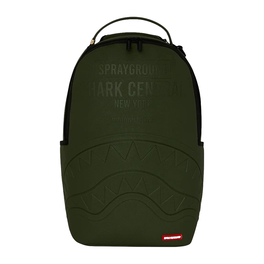 Sprayground Shark Central Embossed Green DLXSV Backpack