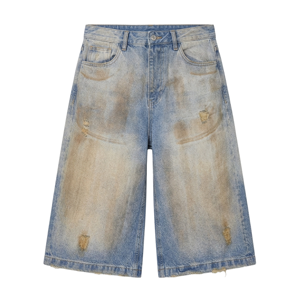 MNML Ultra Baggy Dirty Denim Shorts