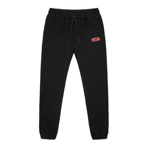 RTA Owen Black Neon Logo Sweatpants