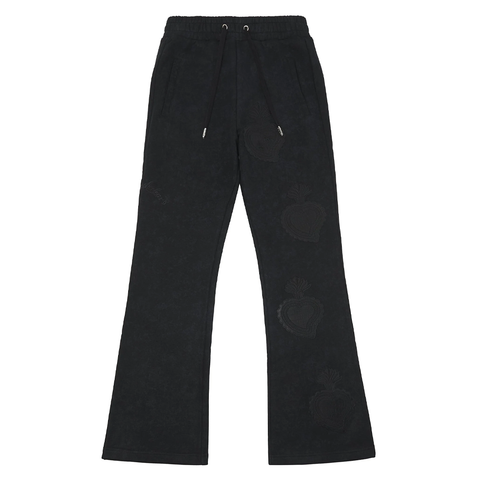 WSC BLACK LEATHER SWEATPANT