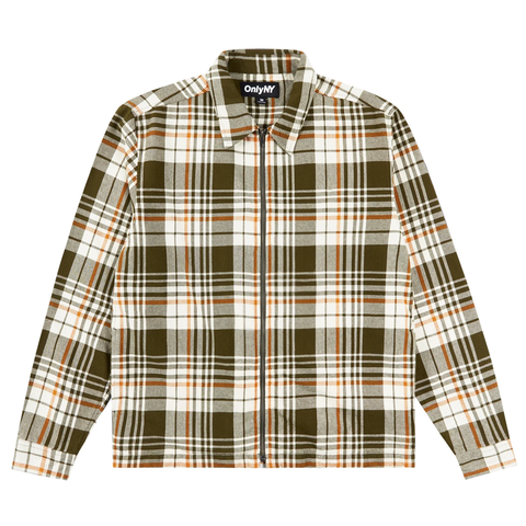 OnlyNY Plaid Twill Zip Shirt