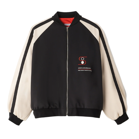 MR SATURDAY BLACK TRACK JACKET FRONT