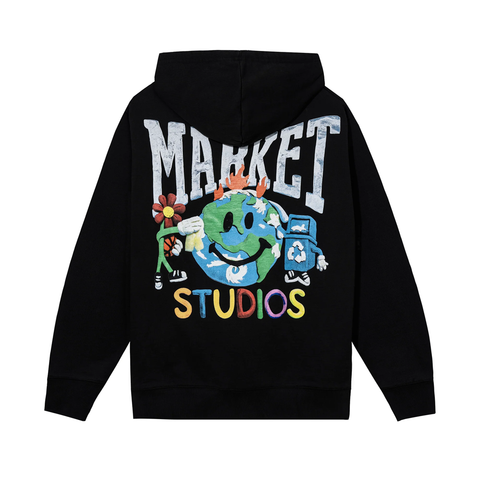 MARKET SMILEY HOODIE BACK