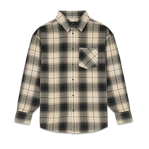 Purple Brand Plaid LS Western Shirt