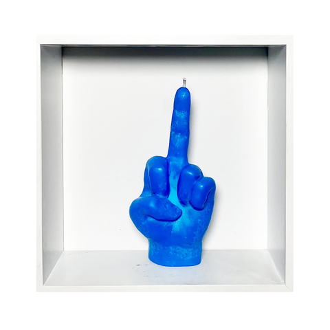 Blue Icon Hand Candle